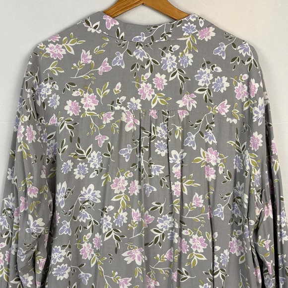 J Jill LongSleeve Button Up Tunic Blouse XL Casual Spring Office Lagenlook Flowy - Picture 6 of 12